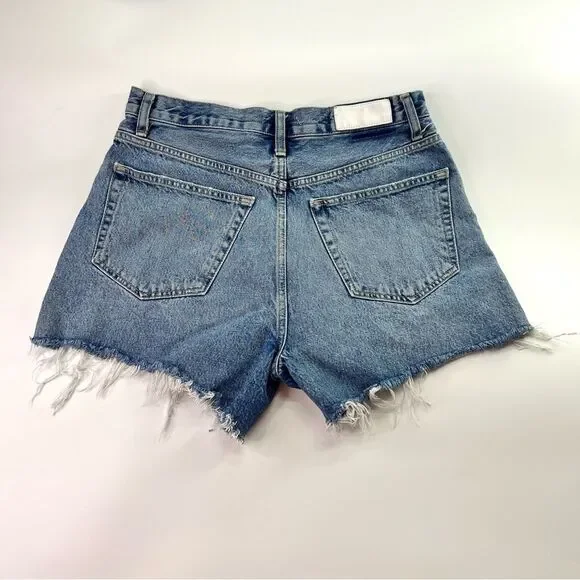 Re/Done 50s Cut Off Button Fly Distressed Denim Shorts Medium Raf 30 - Picture 7 of 13